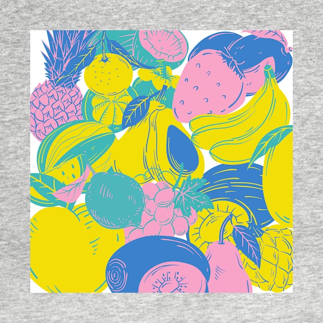 Colorful Summer Fruit Print by frantuli